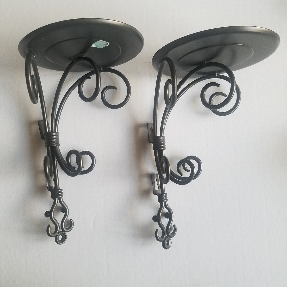 PartyLite Antique Brass Sconces
